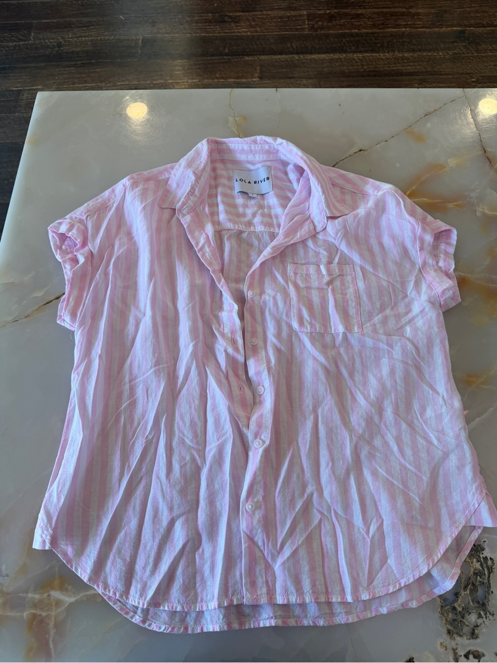 Lola River Pink Stripe Button-Down Shirt